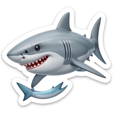 A shark whit nike shoes sticker
