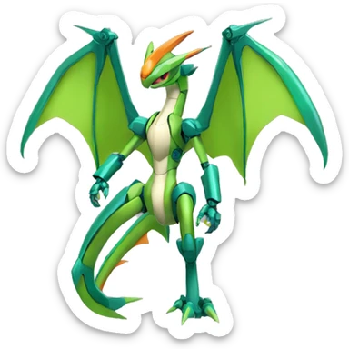 Mechanical Flygon-Scyther-Charizard-Medabot-Mecha full body sticker