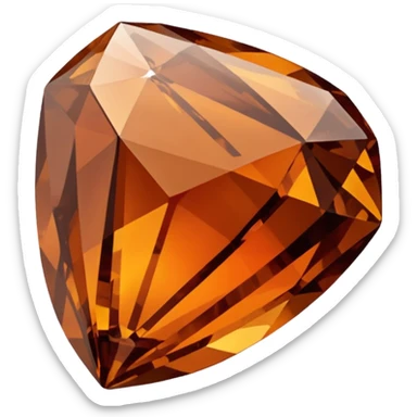chatoyant gemstone crystal brown and dark orange 3d png background layers sticker