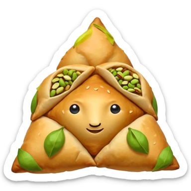 Samosa with pistachio and kashew sticker