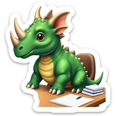 office triceratops sticker