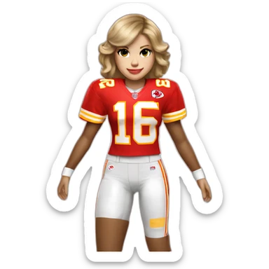 taylor-swift-in-nfl-chiefs-jersey sticker