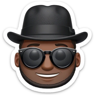LeBron James sunglasses wearing a derby hat sticker