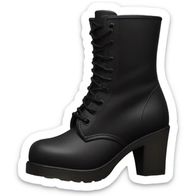 one black dr.marten high heel boot sticker