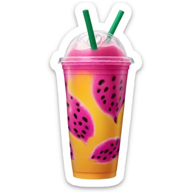 Mango Dragonfruit Refresher from starbucks  sticker