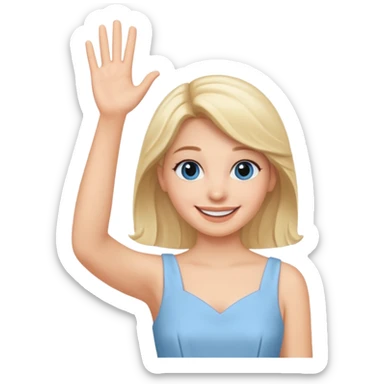 carita saludando  sticker