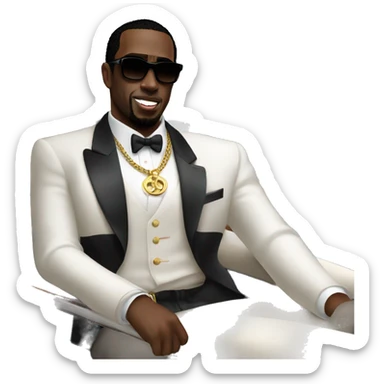 P. Diddy on a yacht  sticker