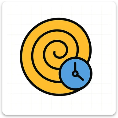 abstract spiral representing time sticker