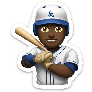 Baseball player in landers sticker