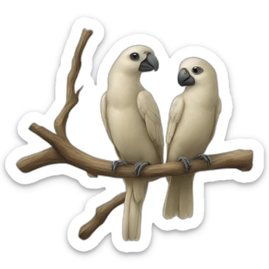 Perruche balance sur torture bleu sticker