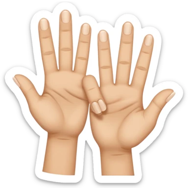 fingers crossed sticker