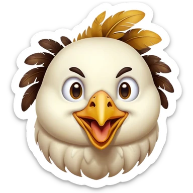 Chicken laughing at you sticker