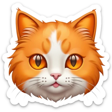 a cat emoji with stars on its eyes sticker
