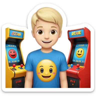 Retro Arcade Kid sticker