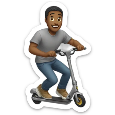 Man doing freestyle Scooter tricks sticker