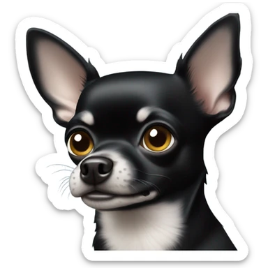 All black chihuahua sticker