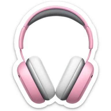 Pink Airpods Max headphones with small Pink bows sticker