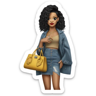 Rihanna with bag sticker