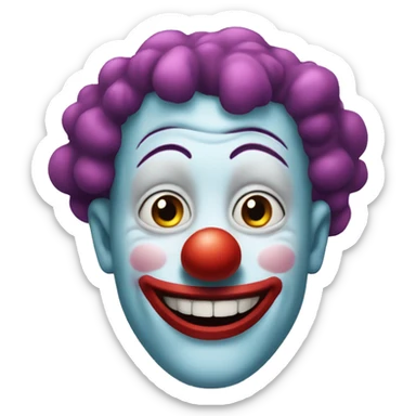 a clown clowning sticker
