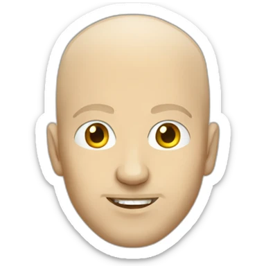 a bald white man in a revolution sticker