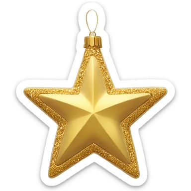 Gold star ornament  sticker