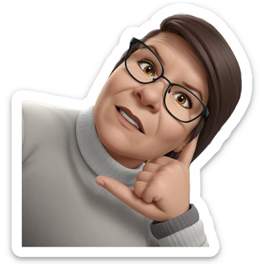 cozy indoor portrait of girl sticker