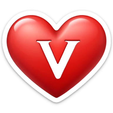Heart with the letter Y inside  sticker