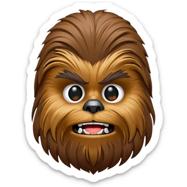 pero la cara de chewbacca en formato png con menos detalle sticker