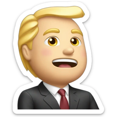 Trump qui embrasse Elon musk  sticker
