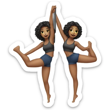 pole move female duo sticker