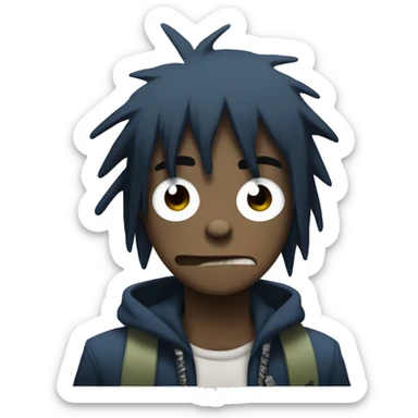 2D from gorillaz  sticker