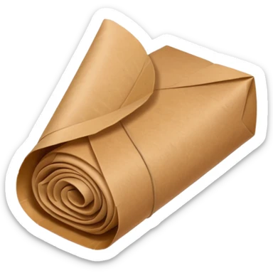 brown paper wrap usually found in indonesian stall sticker