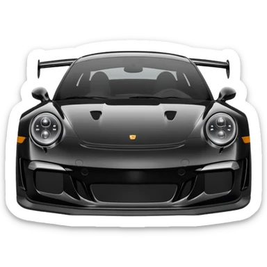 black porsche gt3, black rims sticker
