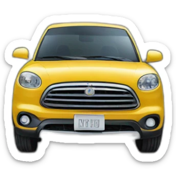 A car flying high in the street sticker