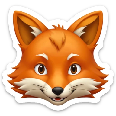 A black panther but it is a orange colored fox sticker