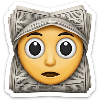 newspaper no face sticker