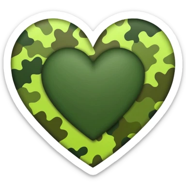 Heart camuflage sticker