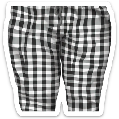 White and black plaid pajama pants sticker