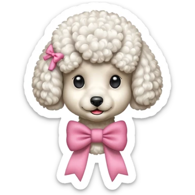 Poodle de laço sticker