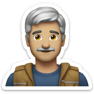 хлопчик, який посміхається та тримає в руках яблуко sticker