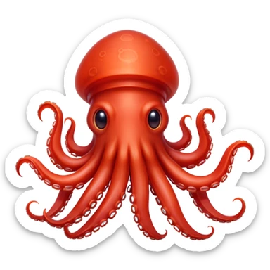 red squid like the 3rd one below sticker
