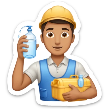 Man delivering water  sticker