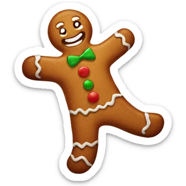 Gingerbread man sticker