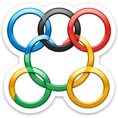 5 olympic rings sticker