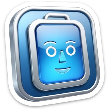 AI Resume Analyzer App logo, modern and sleek, 3D style sticker