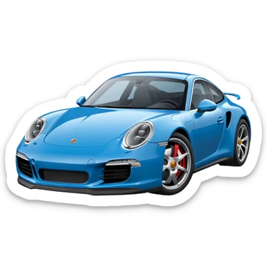 Porsche 911 bleue marine sticker