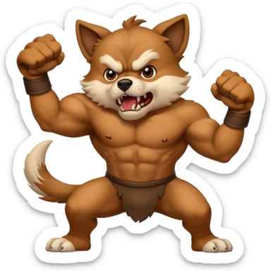 dog fighting sticker