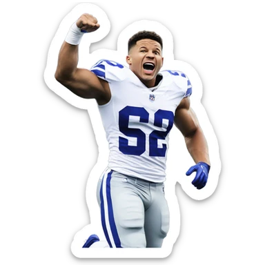 saquon barkley doing a touchdown  sticker