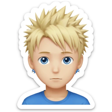 Naruto Anime style boy head sticker