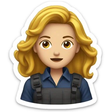 Vigilante de seguridad mujer sticker